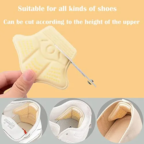 16Pieces Heel Pads,Heel Inserts for Women & Men, Reusable Heel Cushion Pads, Self Adhesive Shoe Fillers, High Shoe Inserts Pad for Preventing Too Big Shoe from Heel Slipping Blisters Relieve Pain
