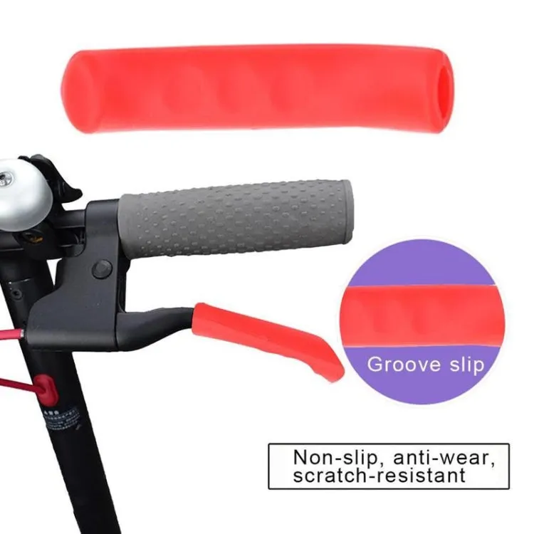 2 PCS For Xiaomi Mijia M365 Electric Scooter Handbrake Non-Slip Silicone Cover(Black)
