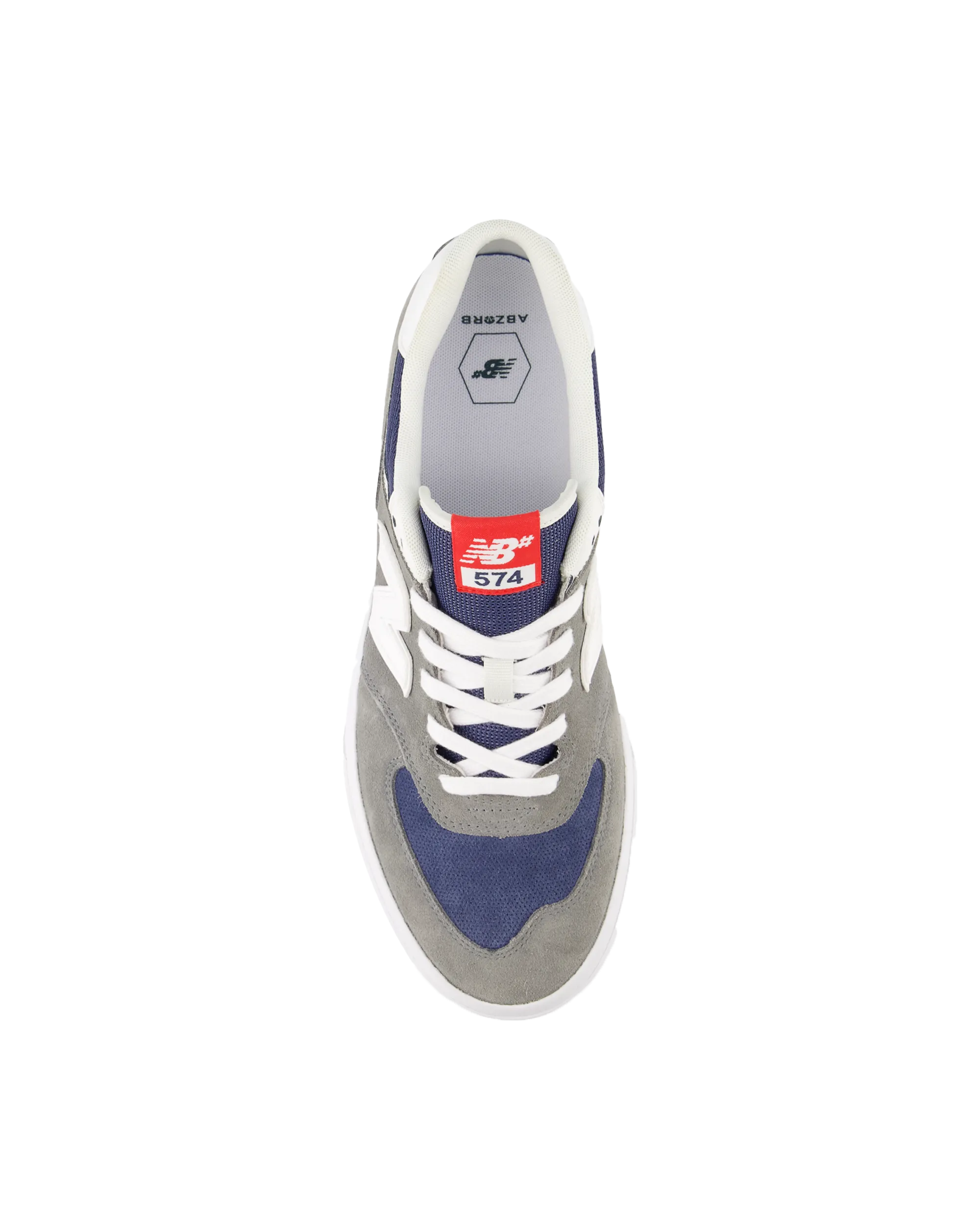 574 Vulcanized Shoes in Grey & White