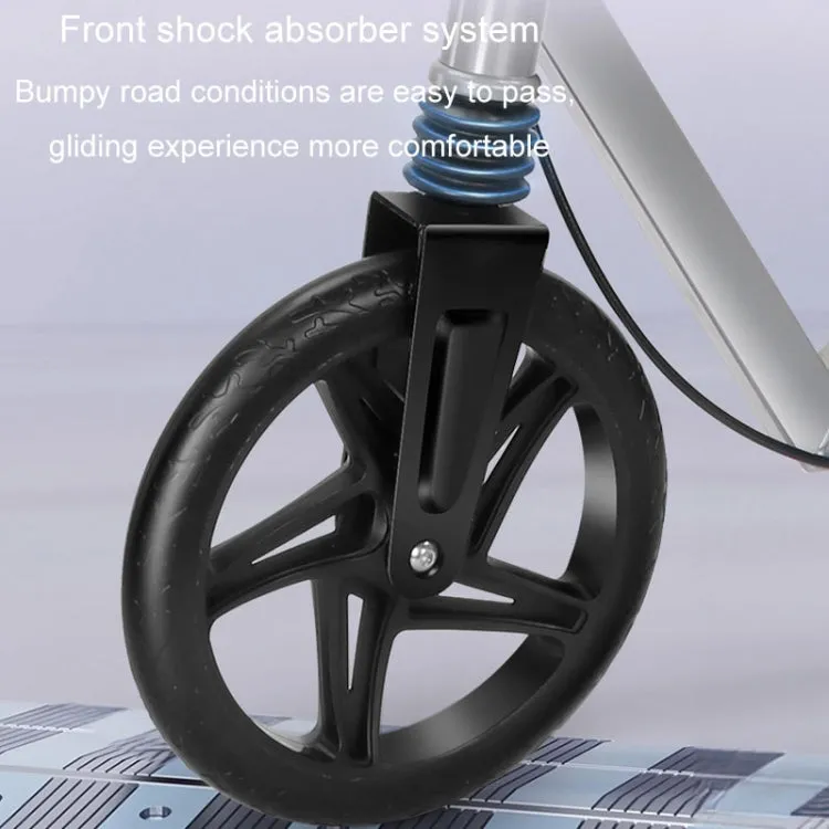Adult Scooter Two-wheel Mobility Scooter Double Wing Pedal Bike, Model: Standard Silver