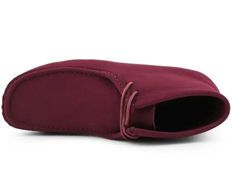 Amali Wallabee Boot Style Men's Burgundy Suede High Top Shoes