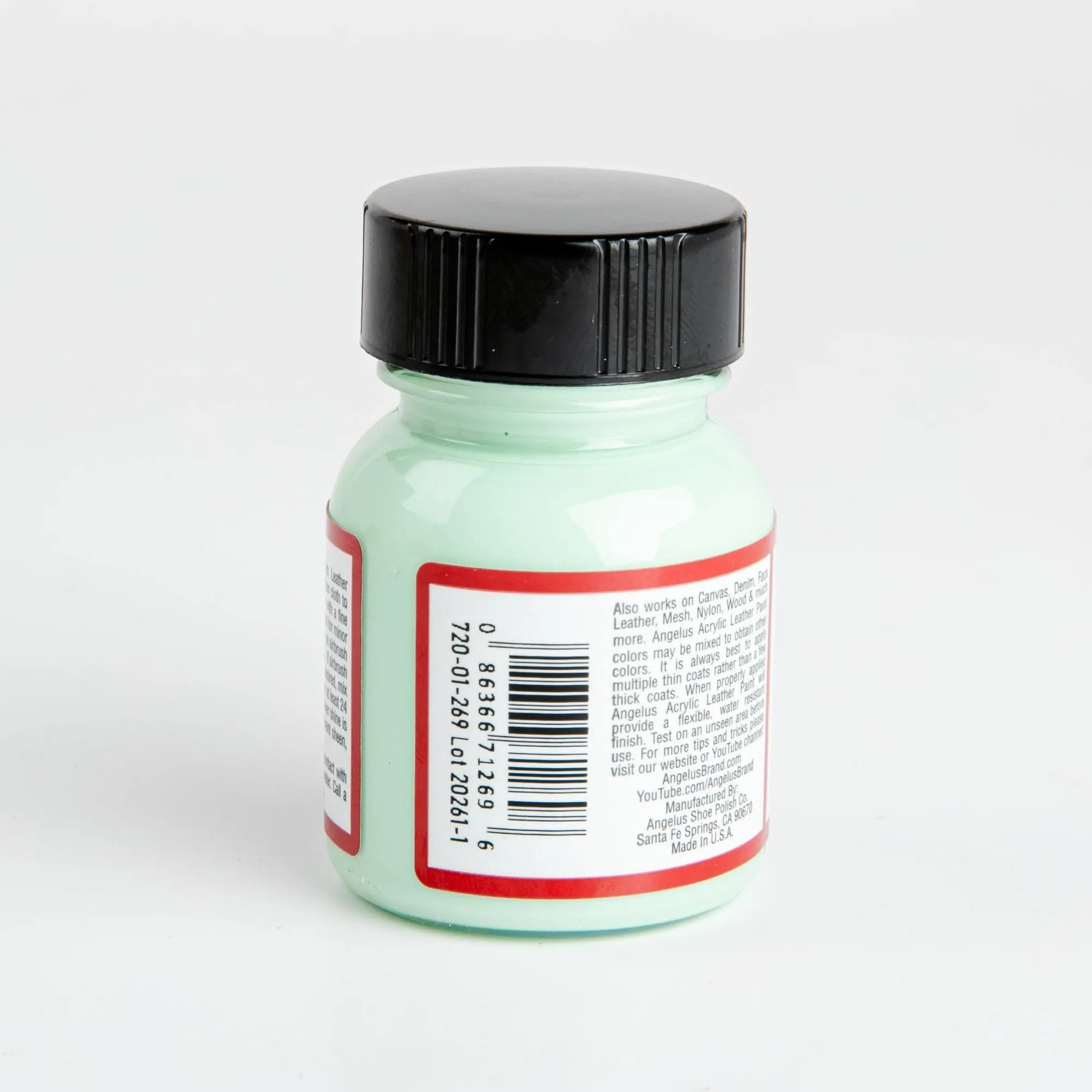 Angelus Acrylic Paint Mint Green #269 29Ml Use On Leather, Vinyl Or Fabric