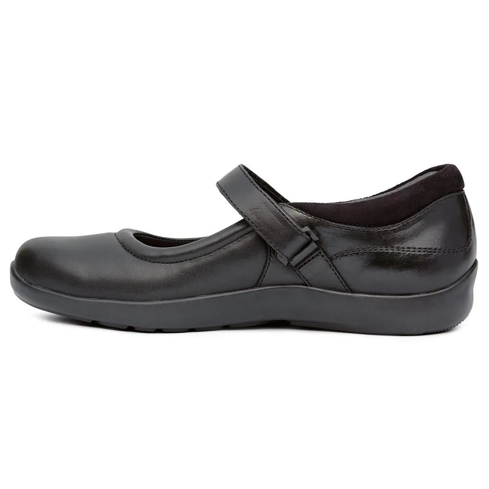 Anodyne No. 33 Women's Casual Mary Jane Stretch Shoes - Black Stretch
