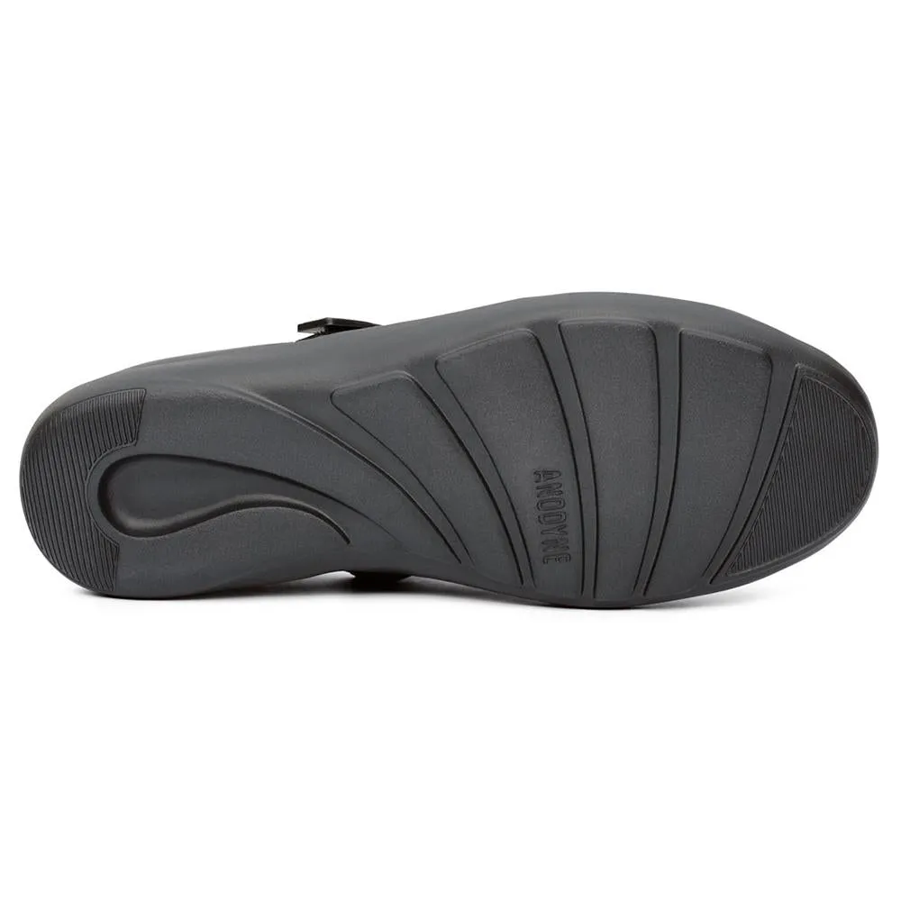 Anodyne No. 33 Women's Casual Mary Jane Stretch Shoes - Black Stretch