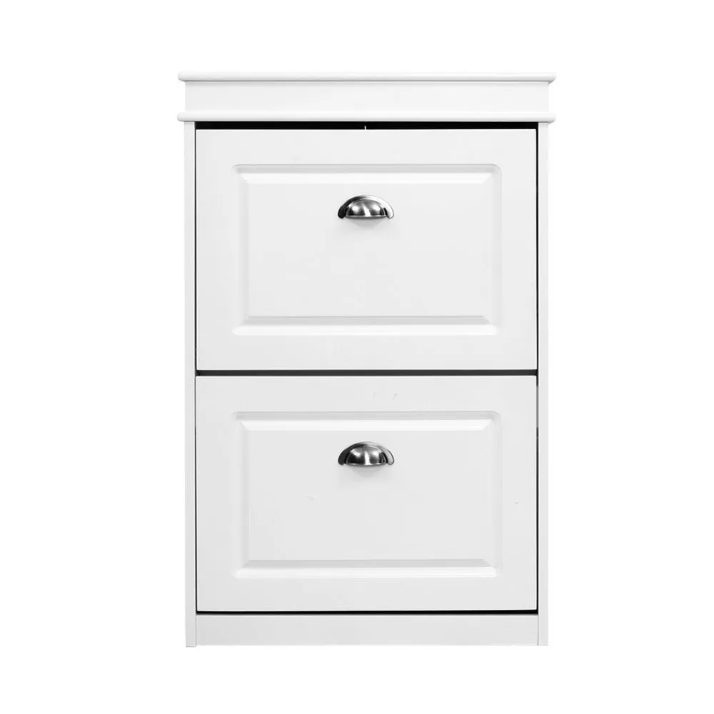 Artiss Shoe Cabinet Shoes Storage Rack White Organiser Shelf Cupboard Drawer 12 Pairs