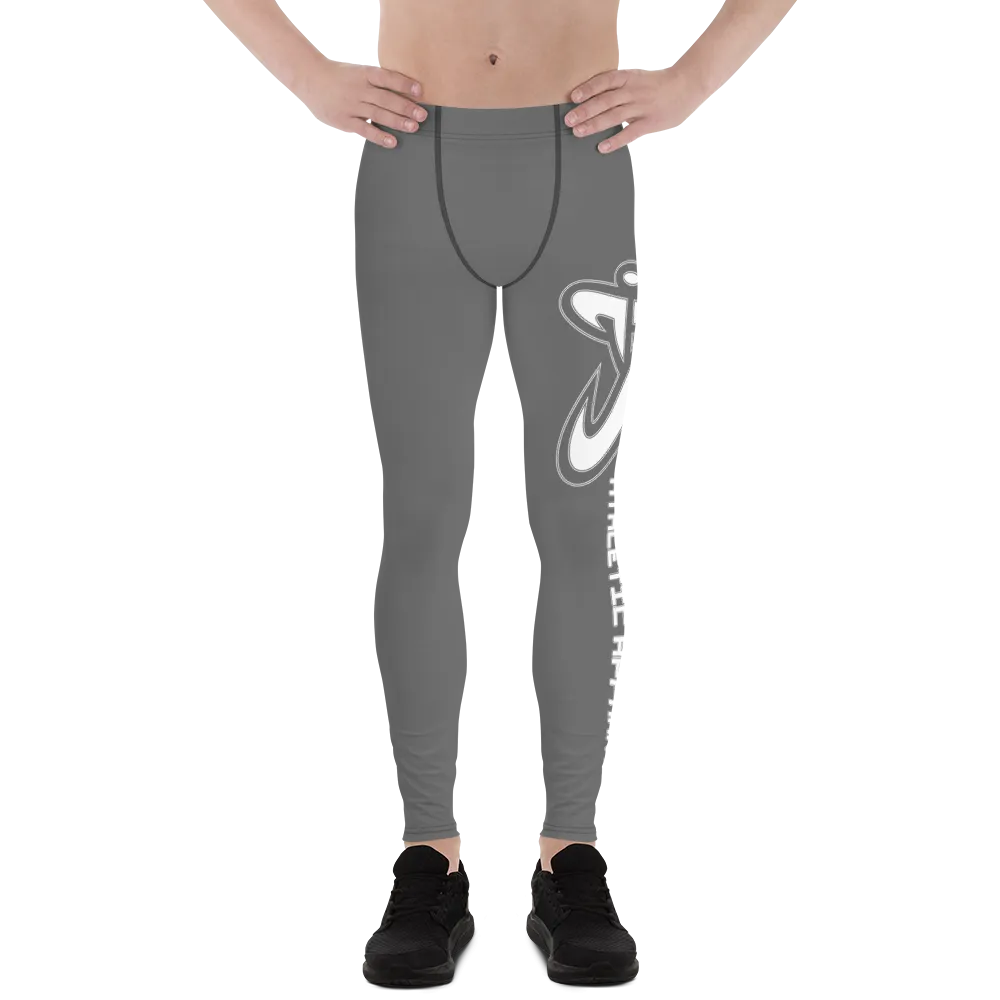 Athletic Apparatus Grey White logo V2 Men's Leggings