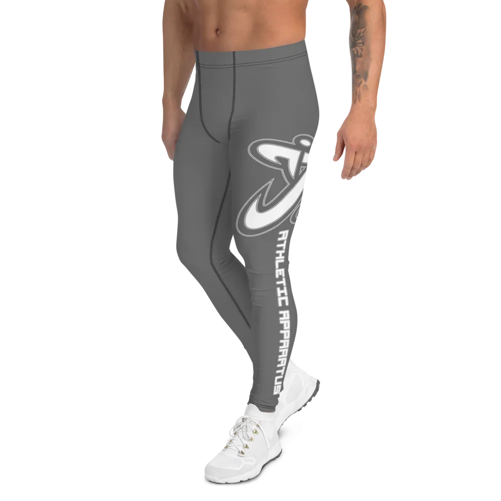Athletic Apparatus Grey White logo V2 Men's Leggings