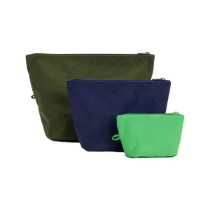 Baggu Flat Pouch Set, Marine