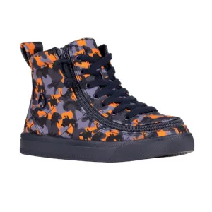 Billy Footwear (Toddlers) - High Top Orange Dino Canvas Shoes Clearance