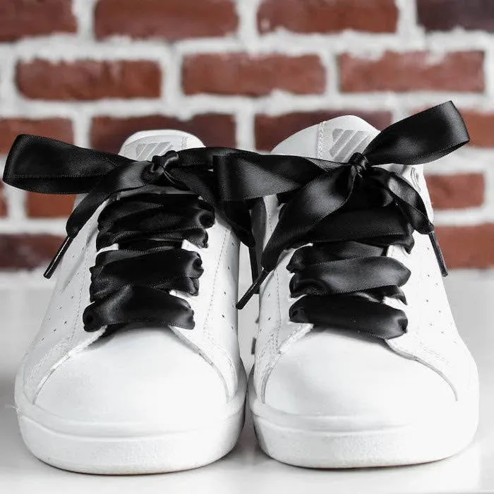 Black satin laces