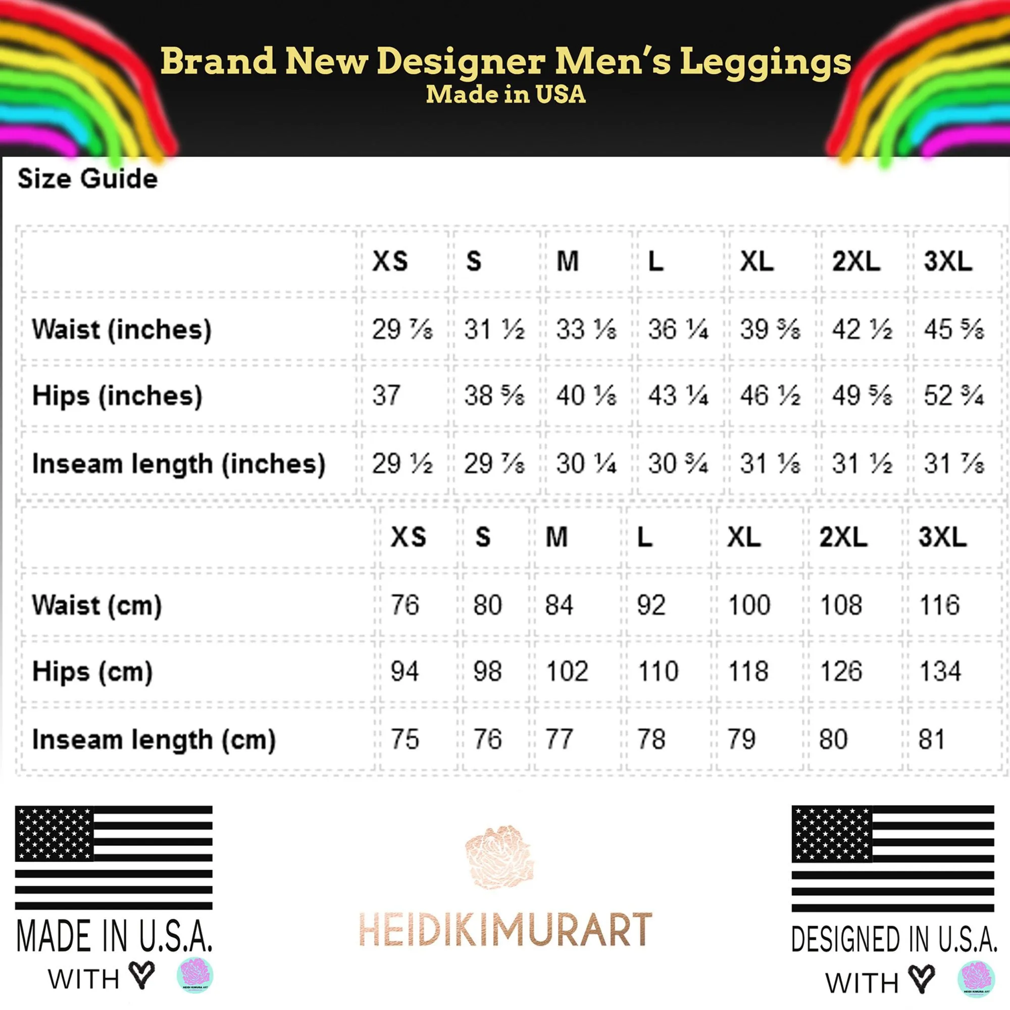 Black White Abstract Meggings, Best Men's Leggings, Designer Running Compression Tights For Men - Made in USA/EU/MX