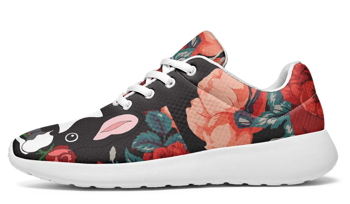 Boston Terrier Rose Sneakers