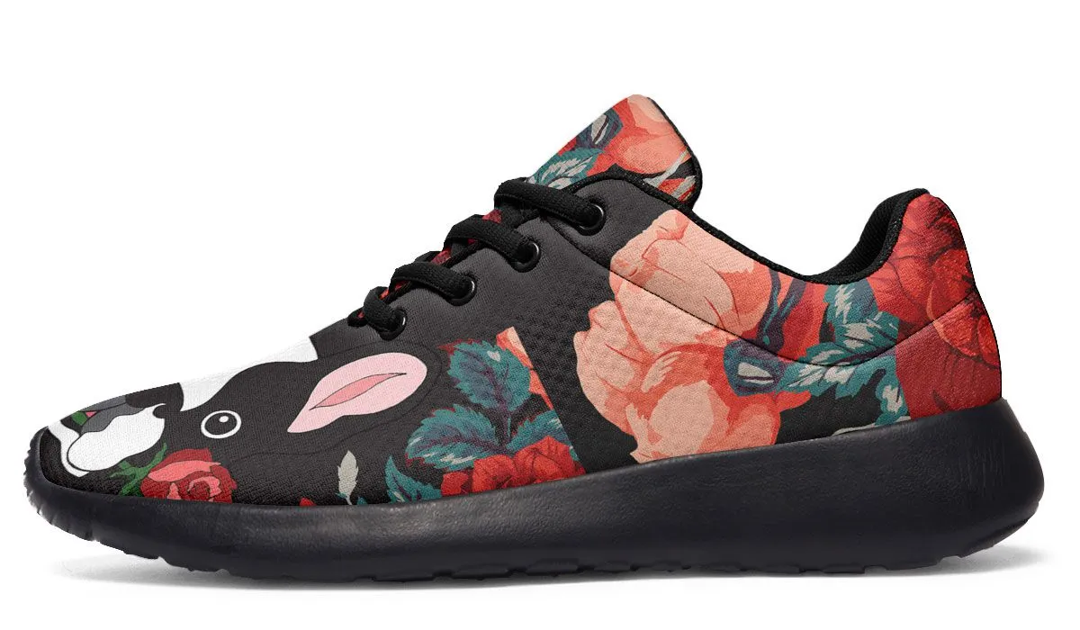 Boston Terrier Rose Sneakers