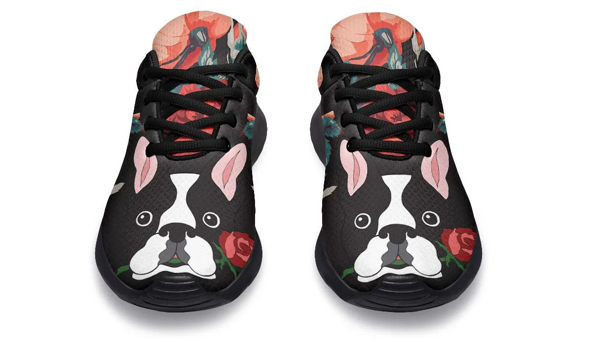 Boston Terrier Rose Sneakers