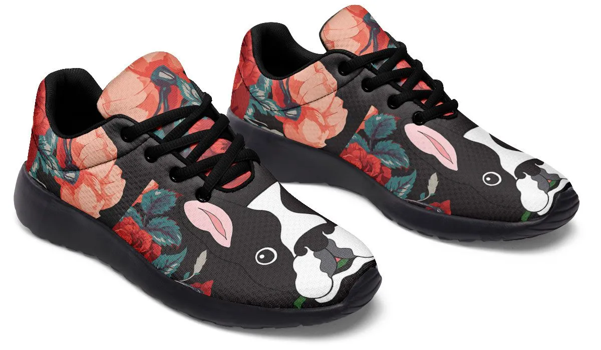 Boston Terrier Rose Sneakers