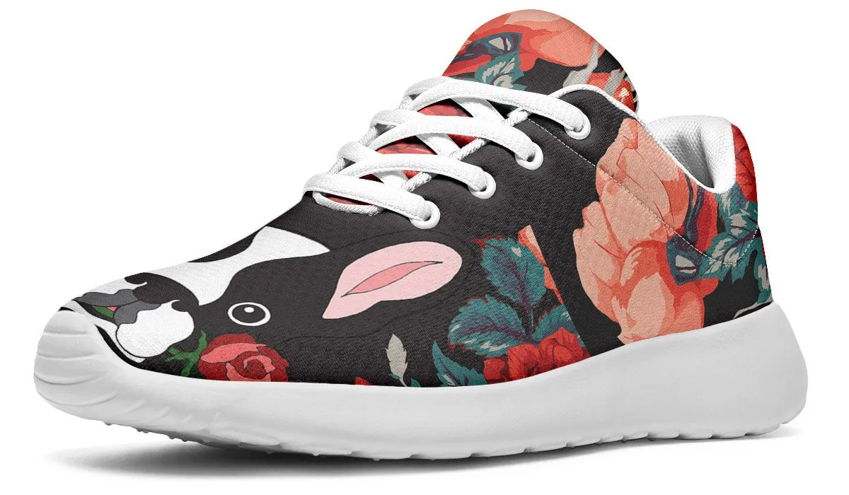 Boston Terrier Rose Sneakers