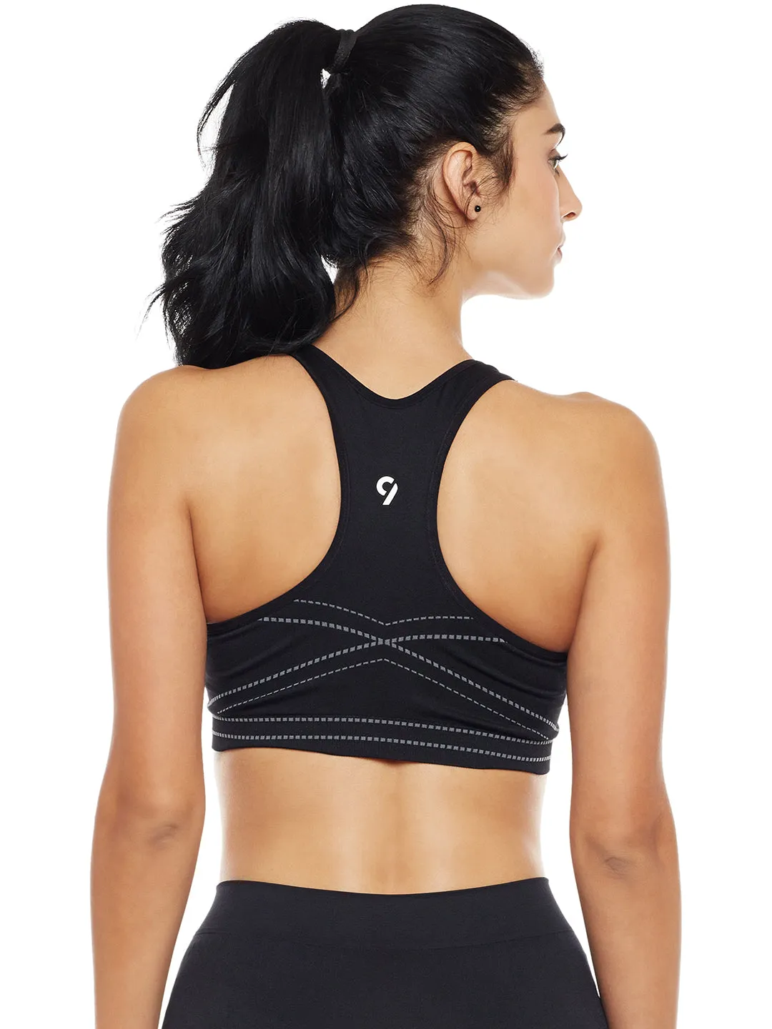 C9 Airwear Women's Active Sports Bra with Pads - Black