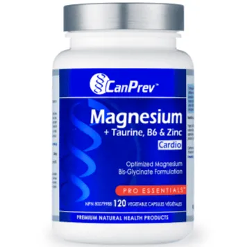 CanPrev Magnesium   Taurine, B6 & Zinc 120 Veggie Caps