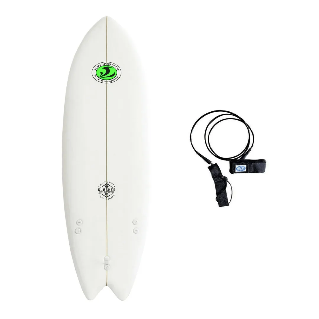 CBC 5'8" Slasher Fish Foam Surfboard Soft Top
