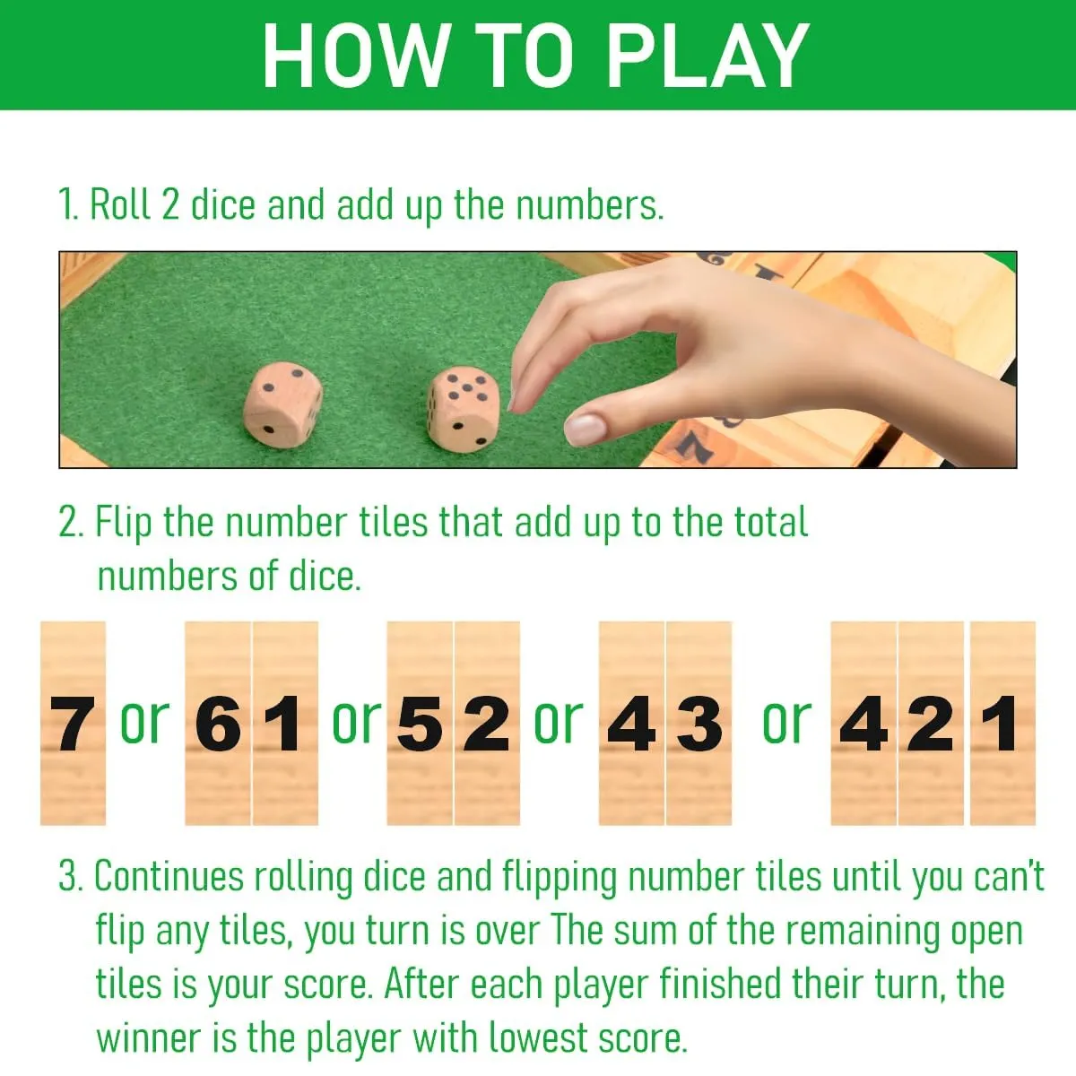 Clapjoy Table top Board Games for Adults & Kids Toy Perfect for Family, Picnic, Birthday Gift and Return Gift (Slingo & Shut The Box)
