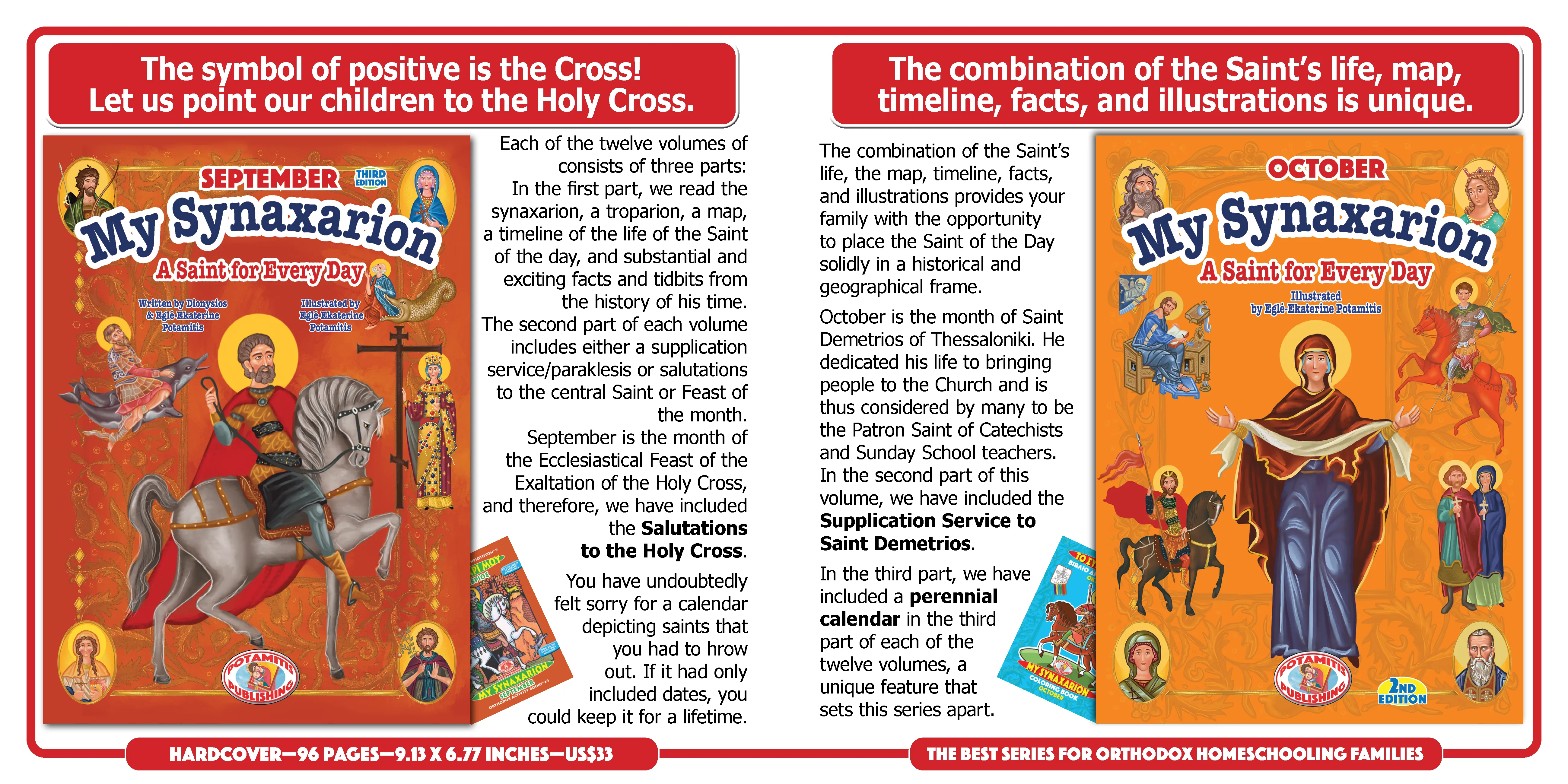 Complete Set "My Synaxarion – A Saint for Every Day – A Book for Every Month"