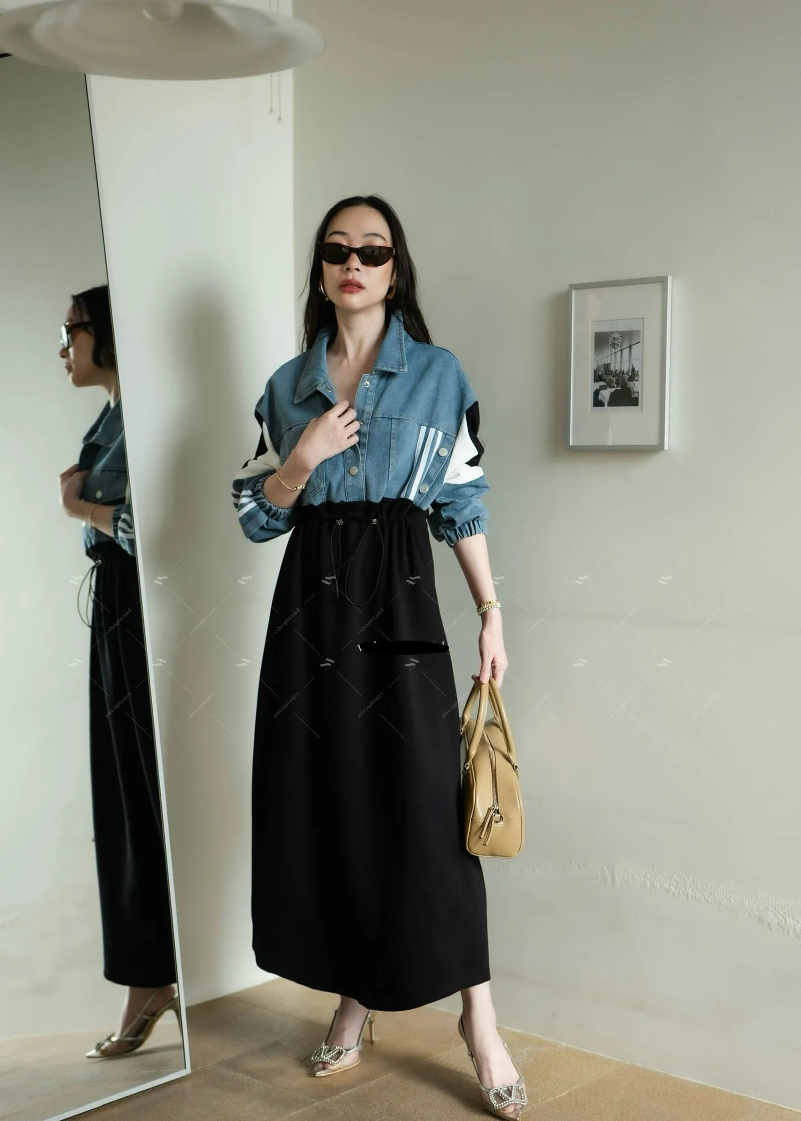 Denim Desire Dress black