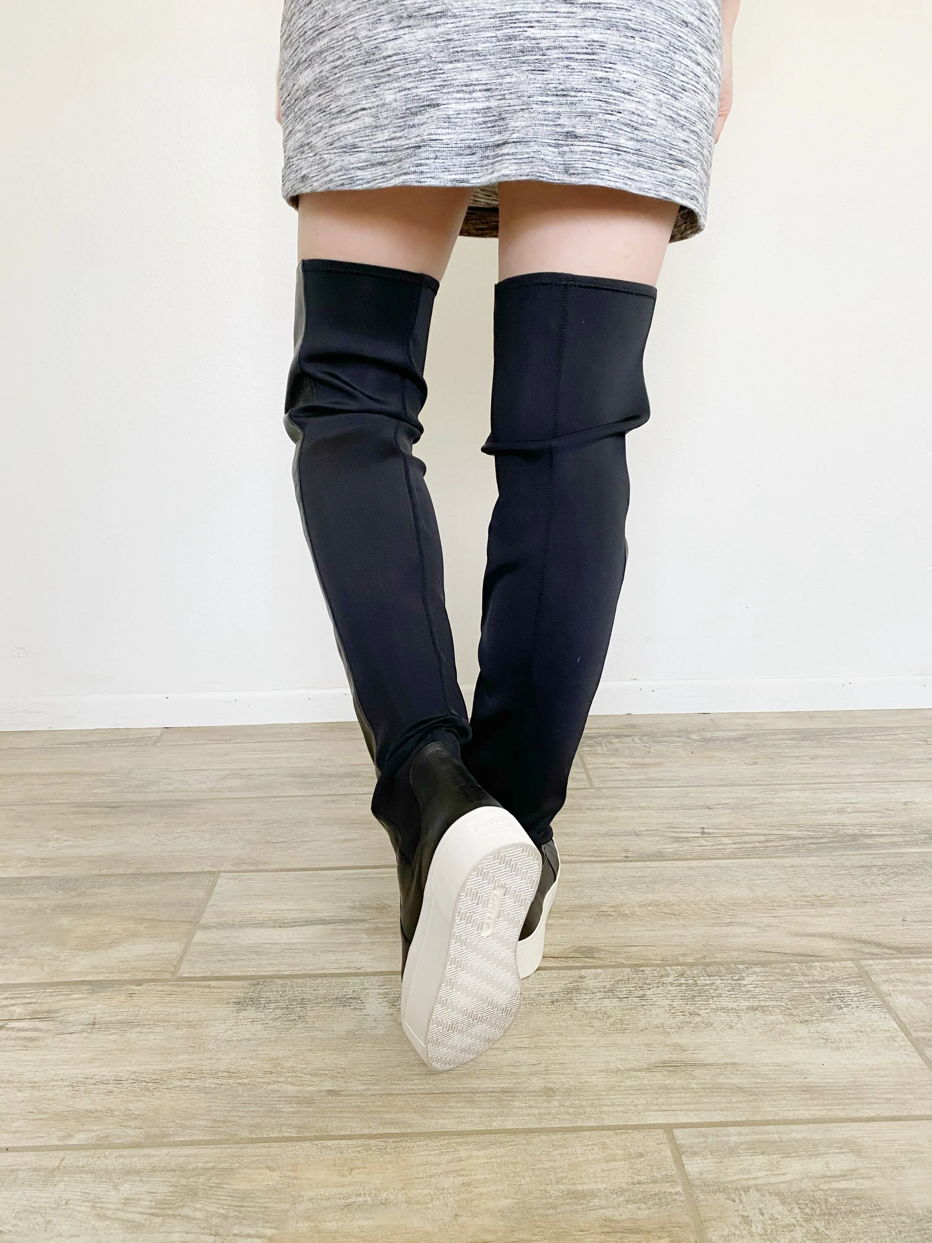 DKNY Brenda Over the Knee Sneaker Boots 8