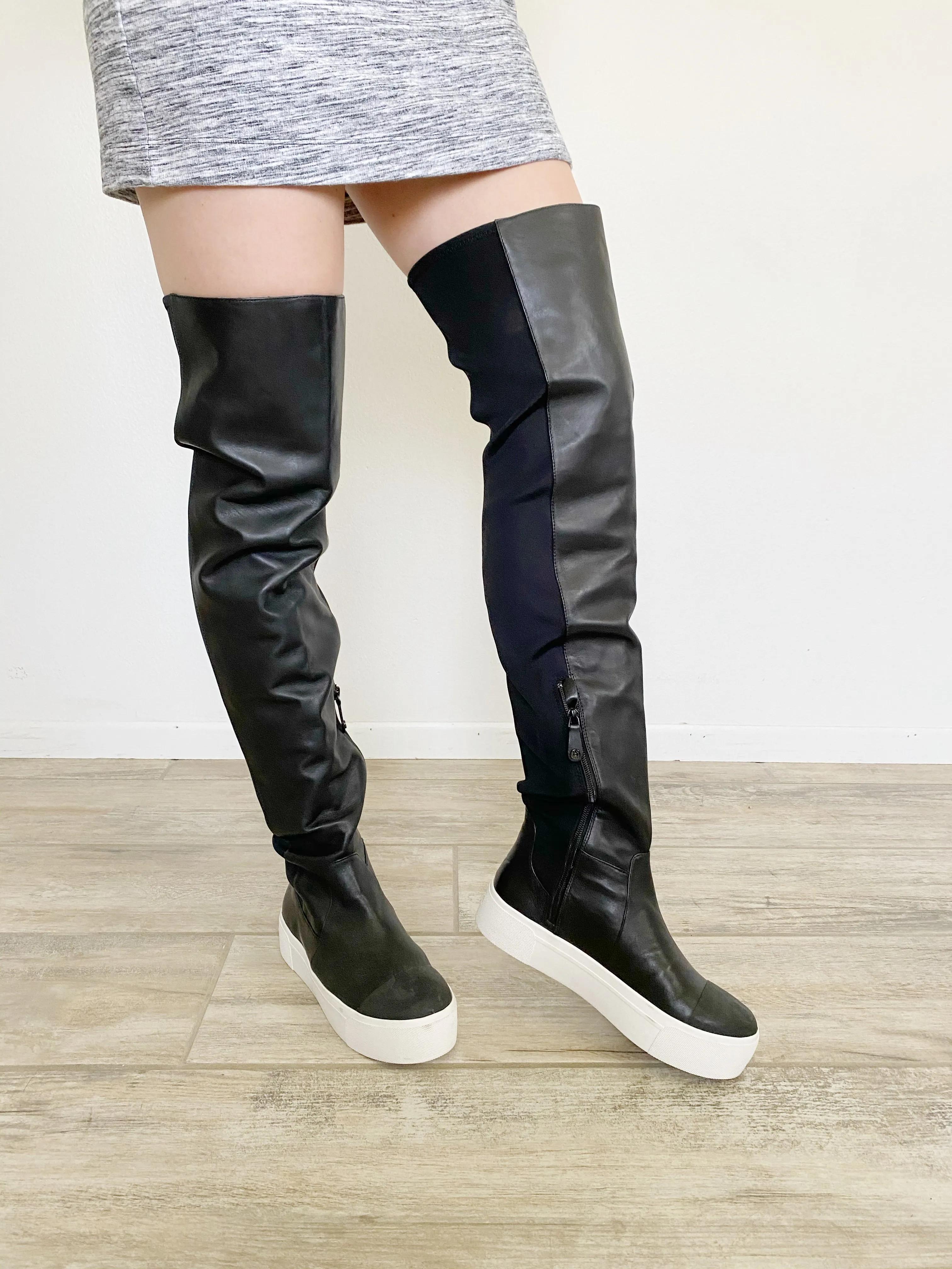 DKNY Brenda Over the Knee Sneaker Boots 8