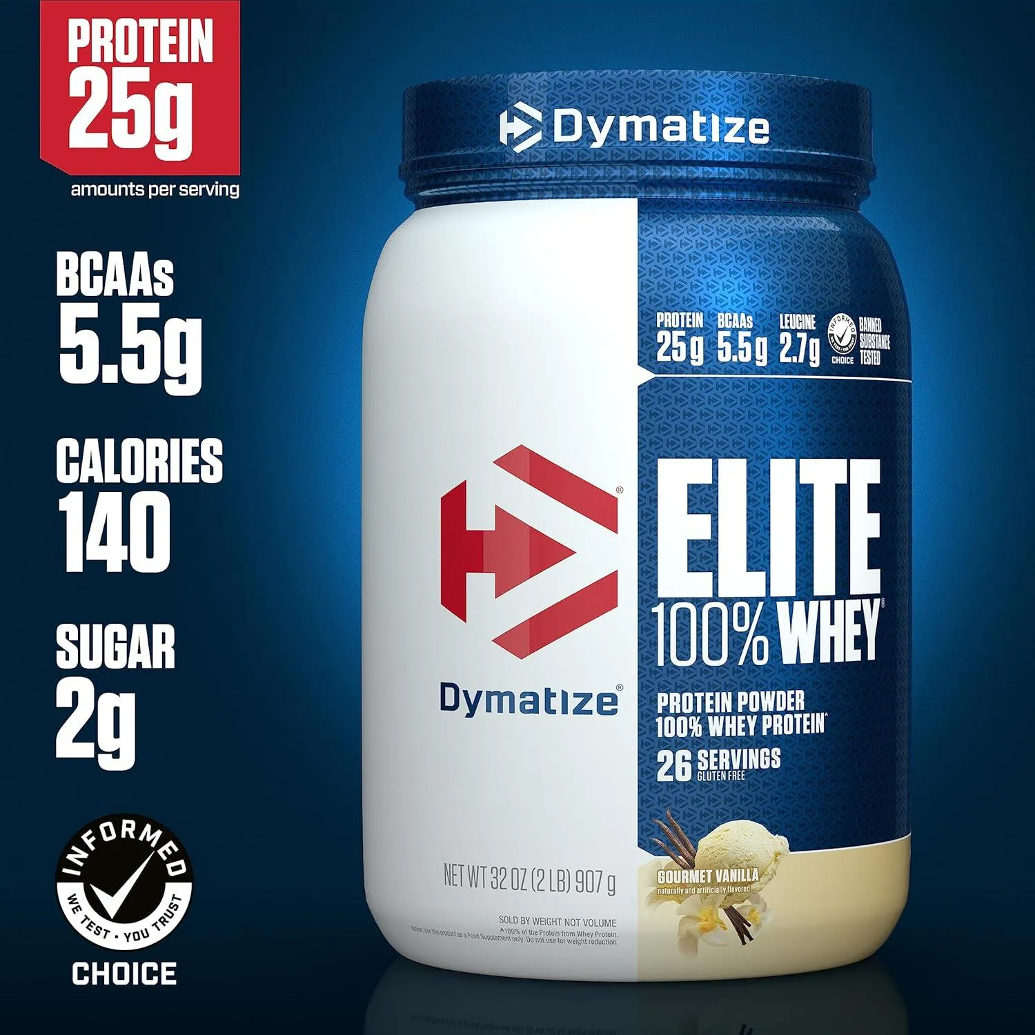 Dymatize Elite Whey Protein Gourmet Vanilla 2lbs