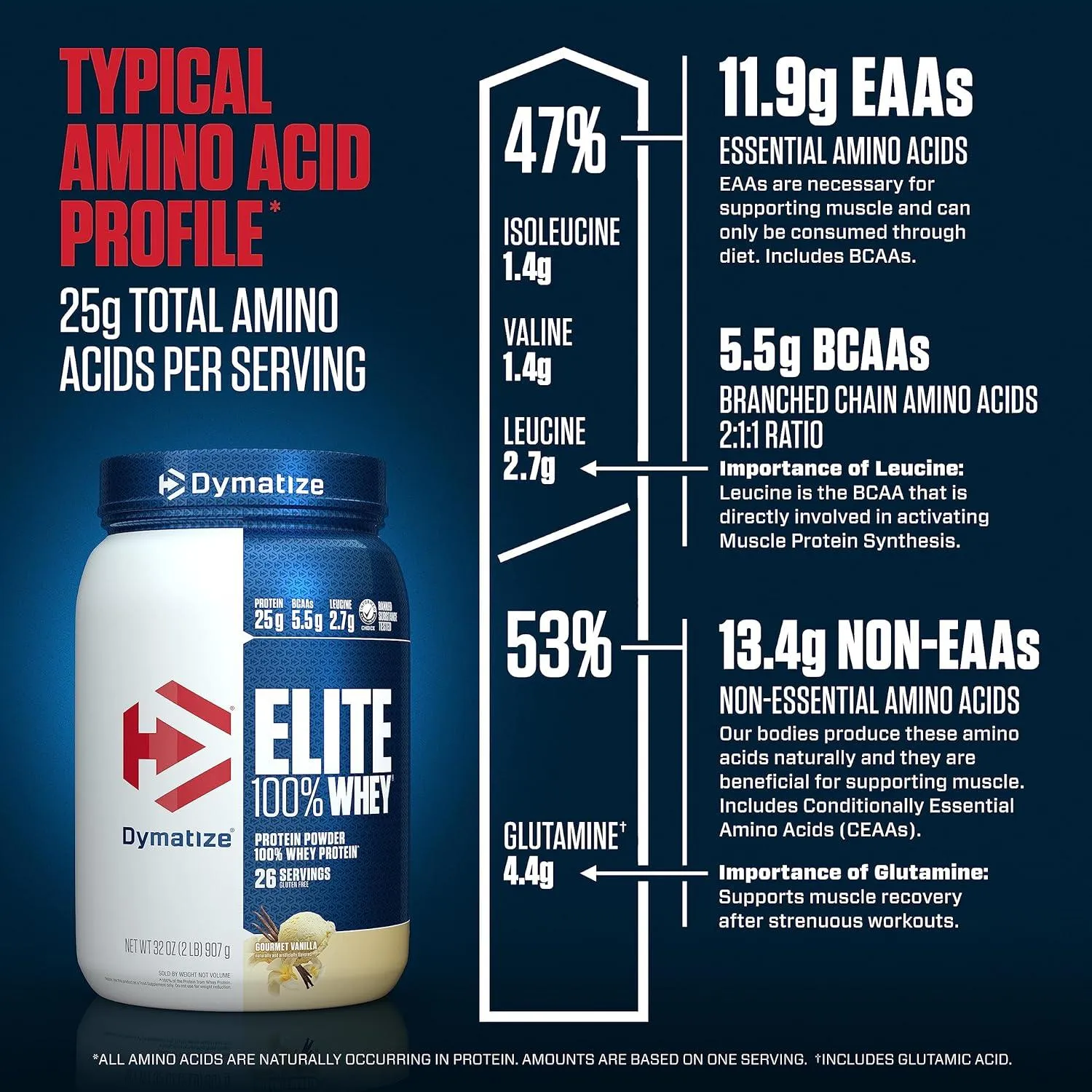 Dymatize Elite Whey Protein Gourmet Vanilla 2lbs