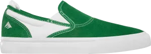 Emerica Mens Wino G6 Slip-On Green White Gum Shoes
