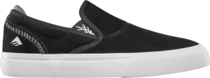 Emerica Mens Wino G6 Slip-On X Kevin Baekkel Black White White Shoes