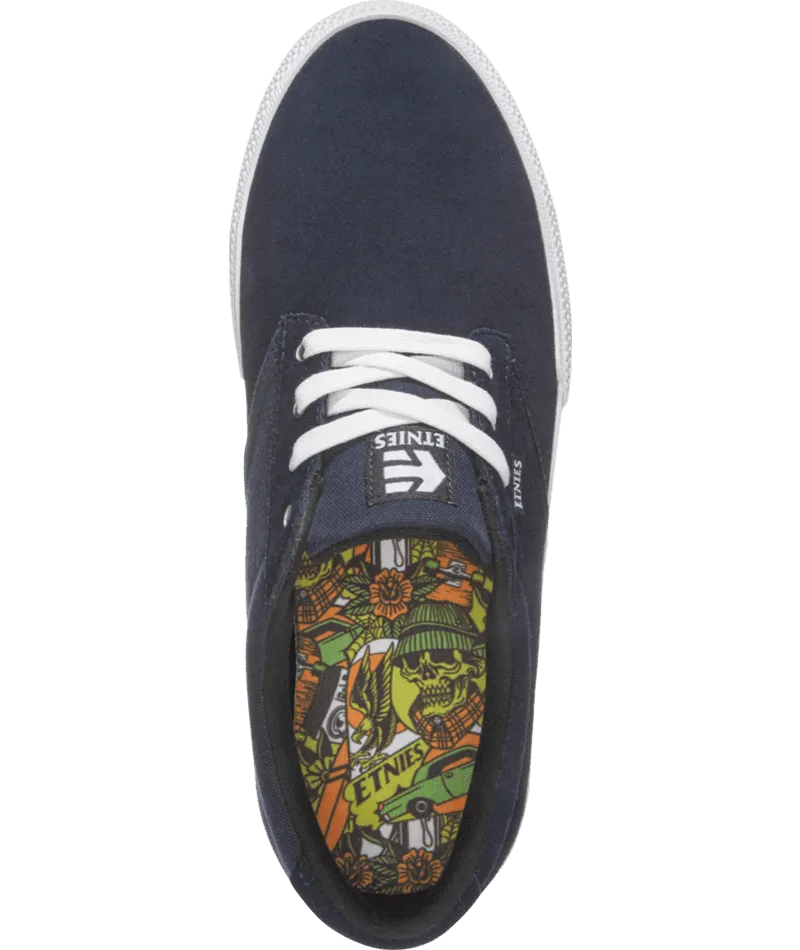 ETNIES Jameson Vulc X Dystopia Shoes Navy/White