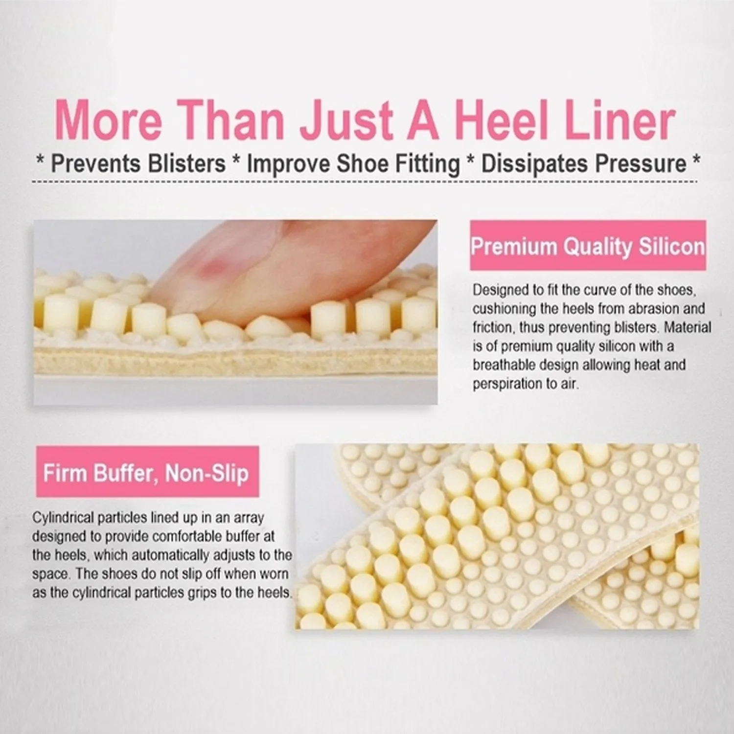 Fabric Sticky Shoe Back Heel Insoles Protector Liner