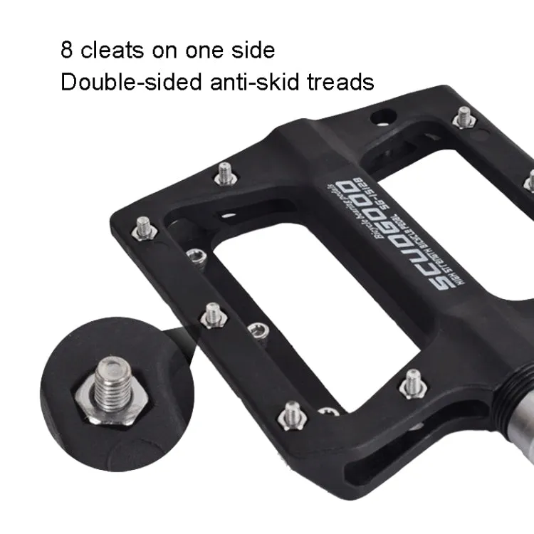 FMFXTR Mountain Bicycle Pedal Nylon Fiber Bearing Non-Slip Pedal(SG-12B Black)