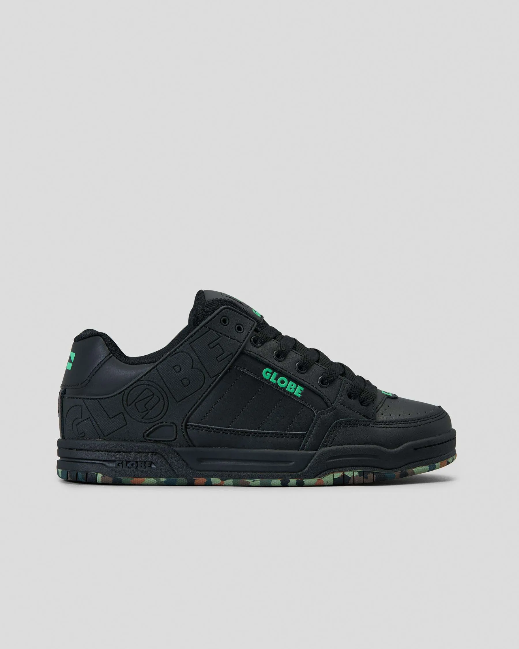.GLOBE Mens GBTILT Shoes - BLACK/GREEN/MOSAIC - (GBTILT) - BGM - R2L18