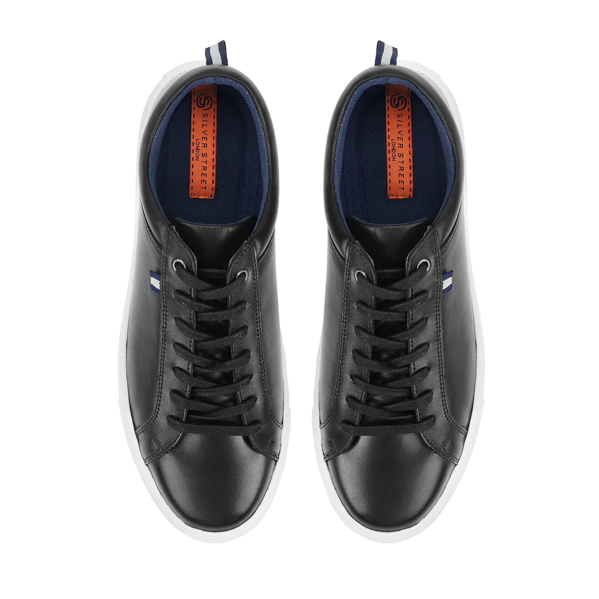 Holden Leather Cup Sole Trainer - Black