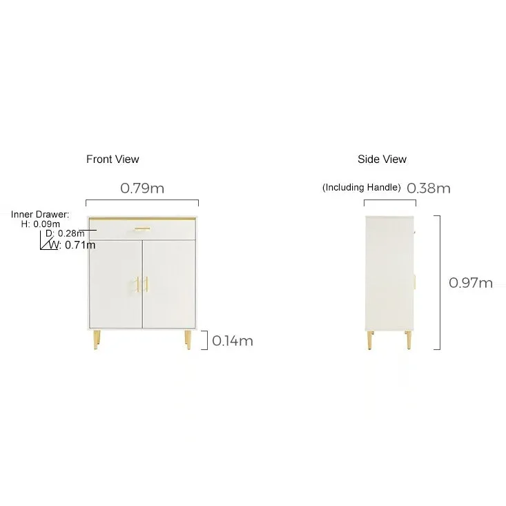 JAMAL White Shoe Cabinet