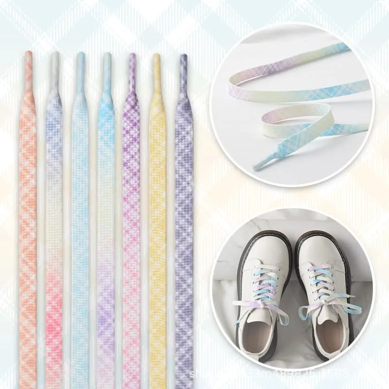 Japanese Plaid Shoelaces – Best for Sneakers, Boots & Casual Shoes