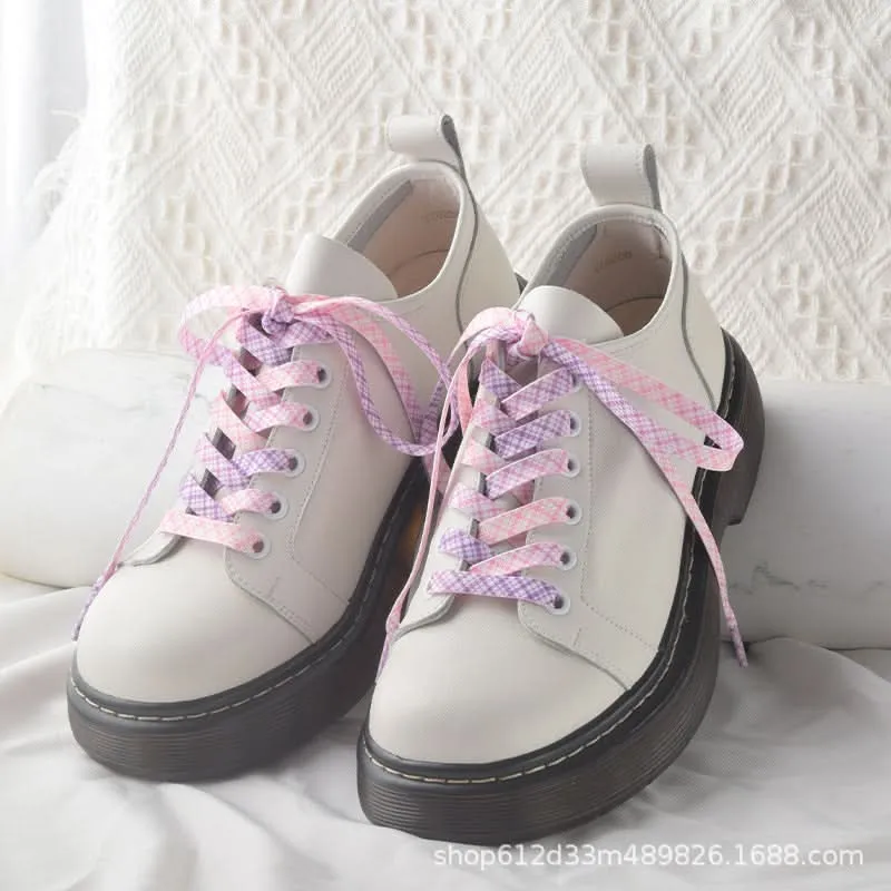 Japanese Plaid Shoelaces – Best for Sneakers, Boots & Casual Shoes
