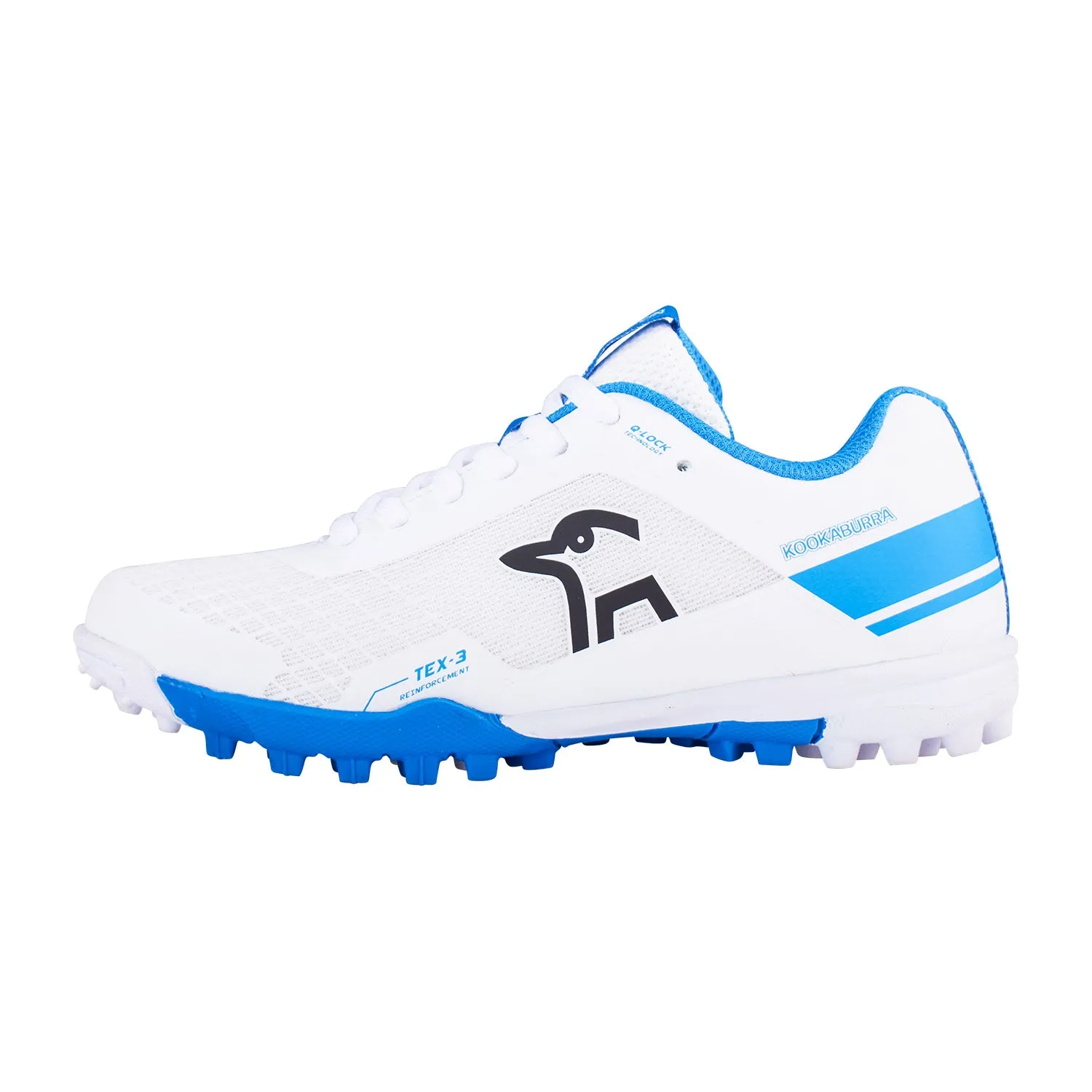 Kookaburra KC 5.0 Rubber Cricket Shoes - White/Blue