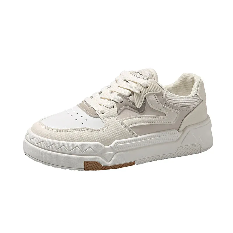 LVSANW Fashion Small White Shoes Women New Spring and Autumn Leisure Sports Shoes Girls with Thick Soles Low Top Board Shoes