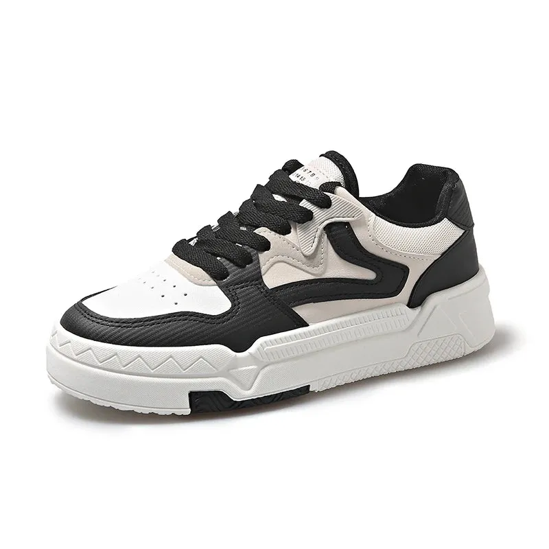 LVSANW Fashion Small White Shoes Women New Spring and Autumn Leisure Sports Shoes Girls with Thick Soles Low Top Board Shoes