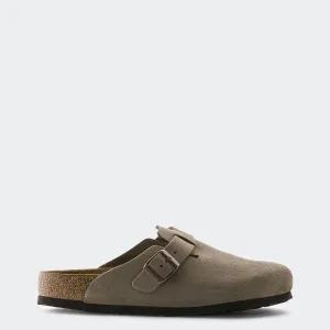 Men's BIRKENSTOCK Boston Soft Footbed Suede Leather Taupe