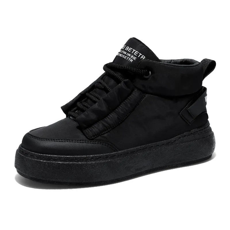 Men's new down fabric casual retro high top board shoes