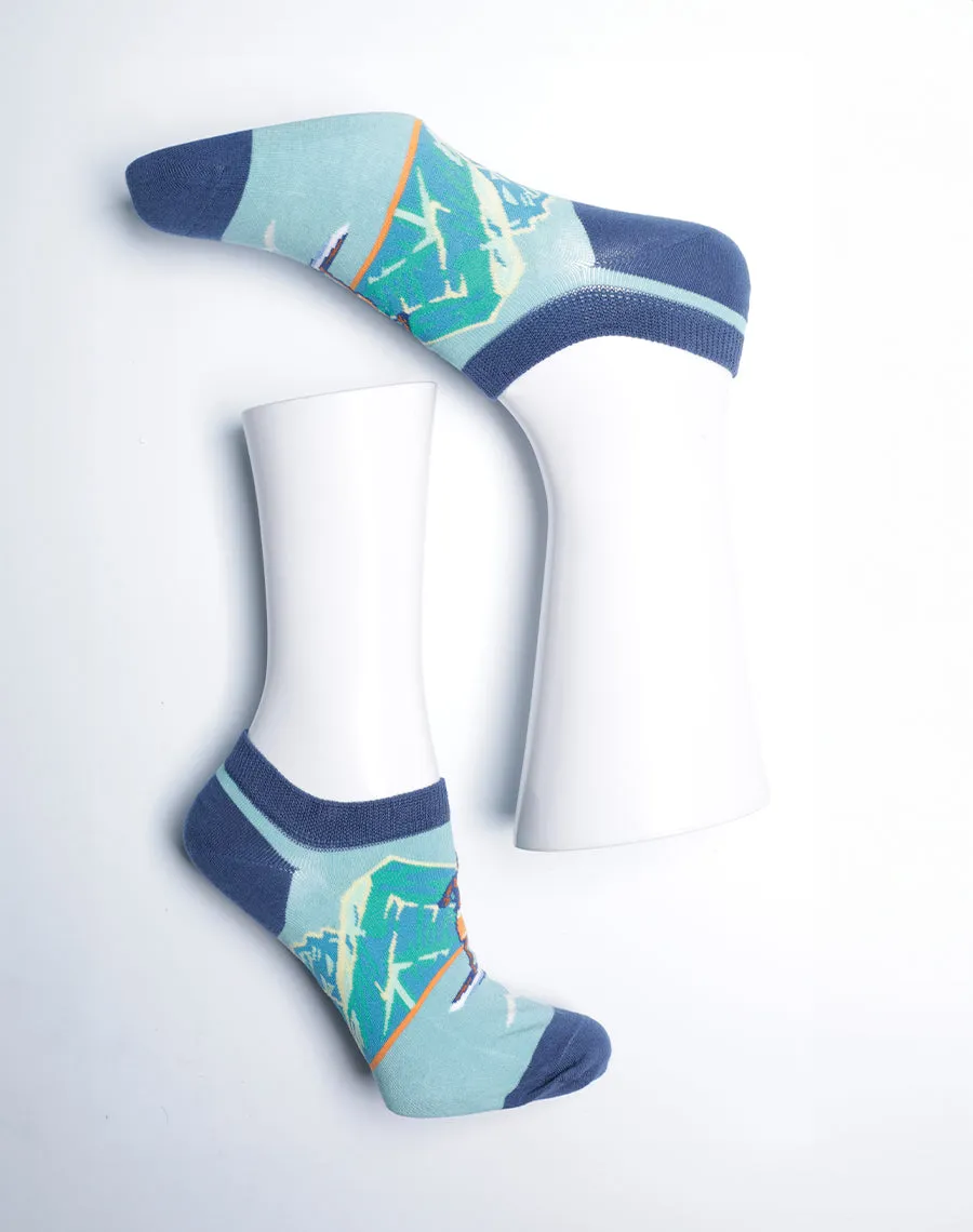 Men's Stand Up Paddle Board Tropical No Show Socks