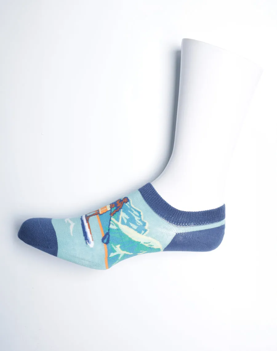 Men's Stand Up Paddle Board Tropical No Show Socks