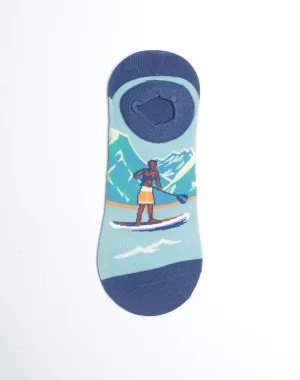 Men's Stand Up Paddle Board Tropical No Show Socks