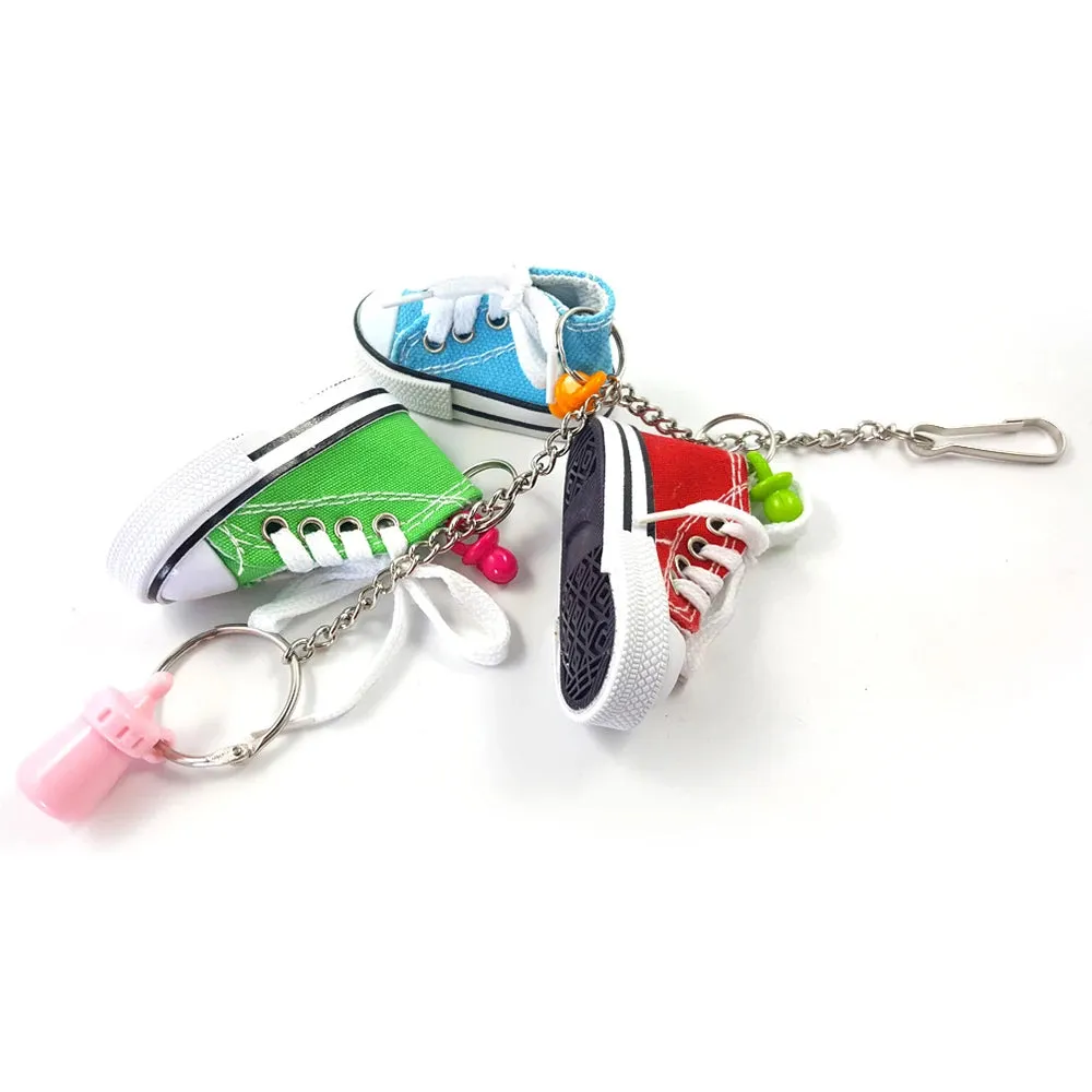 Mini Canvas Shoes Parrot Bird Toys Pet Bird Shoe Cage Decoration Standing Climbing Toy Parrot Bird Cage Pet Shoes Parrot Toys