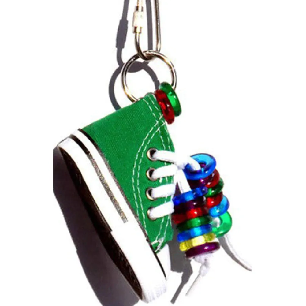 Mini Canvas Shoes Parrot Bird Toys Pet Bird Shoe Cage Decoration Standing Climbing Toy Parrot Bird Cage Pet Shoes Parrot Toys